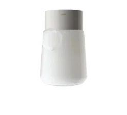 Applique ou plafonnier de salle de bain, Light.o.016, avec glass017, IP44, blanc, Ø12cm, H19cm - ZANGRA