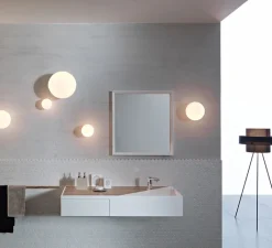 Plafonnier & Spot|Applique*Fabbian Applique ou plafonnier de salle de bain, Lumi, , IP40, Ø33cm, H35cm - blanc