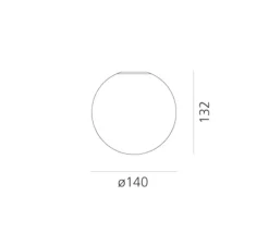 Plafonnier & Spot|Applique*Artemide Applique ou plafonnier, Dioscuri, , IP44, E14, Ø14cm - blanc