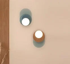 Applique ou plafonnier, Dot 04, bleu, LED, 2700K, 200 lm, L17,2cm, H25cm - Tunto