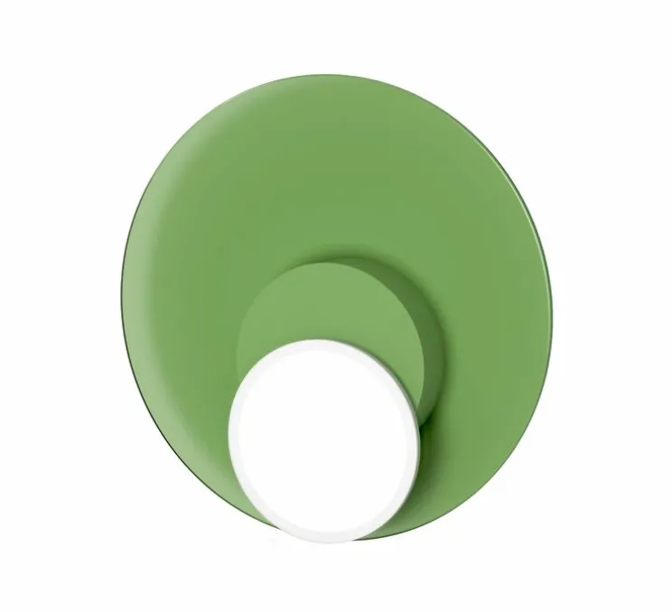 Applique ou plafonnier, Dot 05, vert, LED, 2700K, 200 lm, Ø25cm, P3,3cm - Tunto