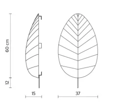 Applique|Plafonnier & Spot*Karman Applique ou plafonnier, Eden Adamo, , L38cm, H72cm - blanc