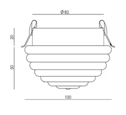 Plafonnier & Spot|Applique*Aromas del Campo Applique ou plafonnier encastrable, Hado, T1331, , Ø10cm, H7cm - transparent