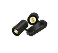 Plafonnier & Spot*SLV Applique ou plafonnier, Enola B, double, , L17,3cm, H11,5cm - noir