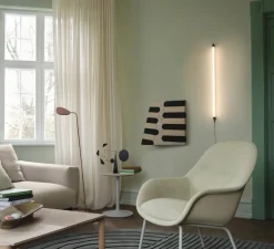 Applique ou plafonnier, Fine 90, noir, LED, dim, 2700K, 950 lm, L90cm, H1,8cm - Muuto