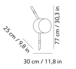 Applique|Plafonnier & Spot*KDLN Applique ou plafonnier, Floed, , L30cm, H77cm - bronze