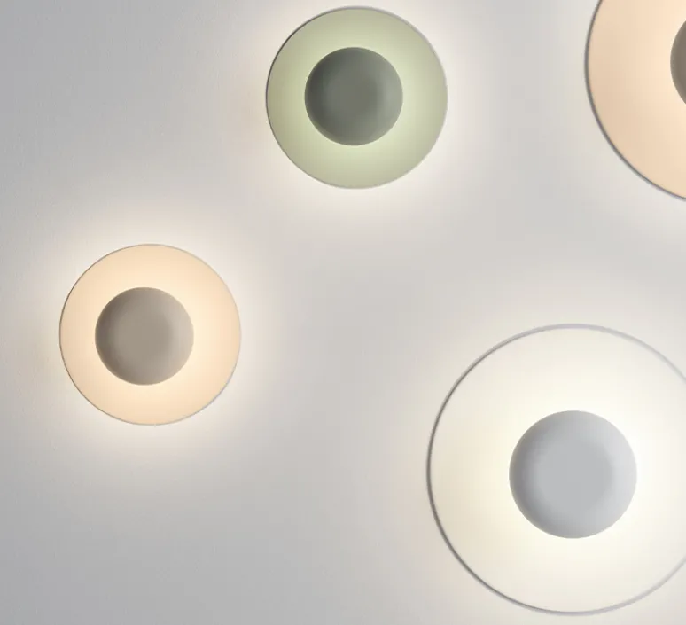 Applique|Plafonnier & Spot*Vibia Applique ou plafonnier, Funnel 2004, , LED, 2700K, 420lm, Ø22cm, H9cm - vert L1