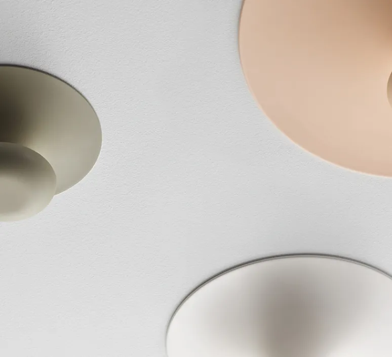 Applique|Plafonnier & Spot*Vibia Applique ou plafonnier, Funnel 2004, , LED, 2700K, 420lm, Ø22cm, H9cm - vert L1