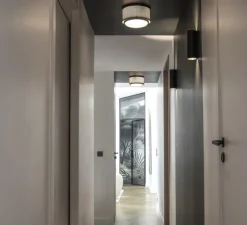 Applique ou Plafonnier, G13, Pierre Guariche, Medium ,dimmable, noir, Ø25cm, H15cm - Sammode