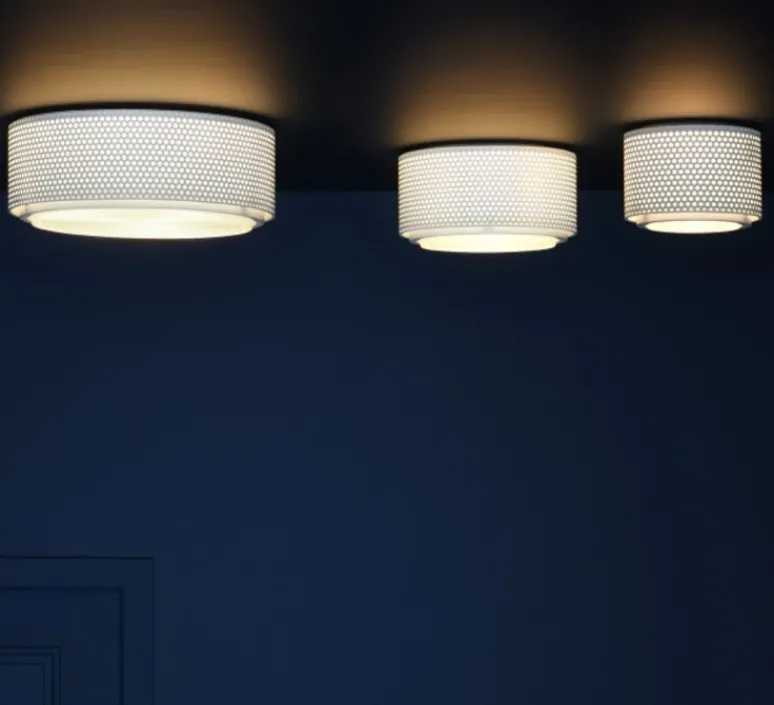 Applique|Plafonnier & Spot*Sammode Applique ou plafonnier, G13 Medium , dimmable, , Ø25cm, H15cm - blanc