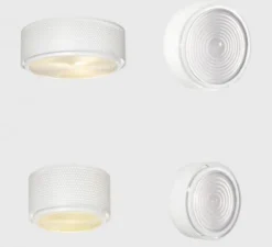 Applique|Plafonnier & Spot*Sammode Applique ou plafonnier, G13 Medium , dimmable, , Ø25cm, H15cm - blanc
