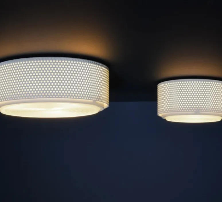 Applique|Plafonnier & Spot*Sammode Applique ou plafonnier, G13 Medium , dimmable, , Ø25cm, H15cm - blanc