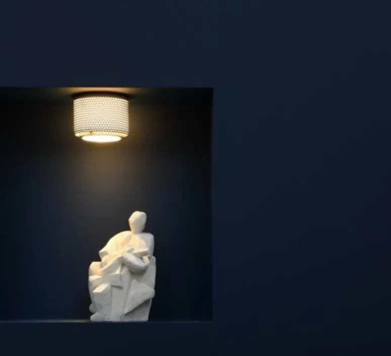 Applique|Plafonnier & Spot*Sammode Applique ou plafonnier, G13 Medium , dimmable, , Ø25cm, H15cm - blanc