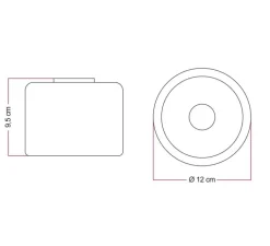 Plafonnier & Spot|Applique*Creative Cables Applique ou plafonnier, Ghost , , IP44, L12cm, H9cm- blanc et transparent