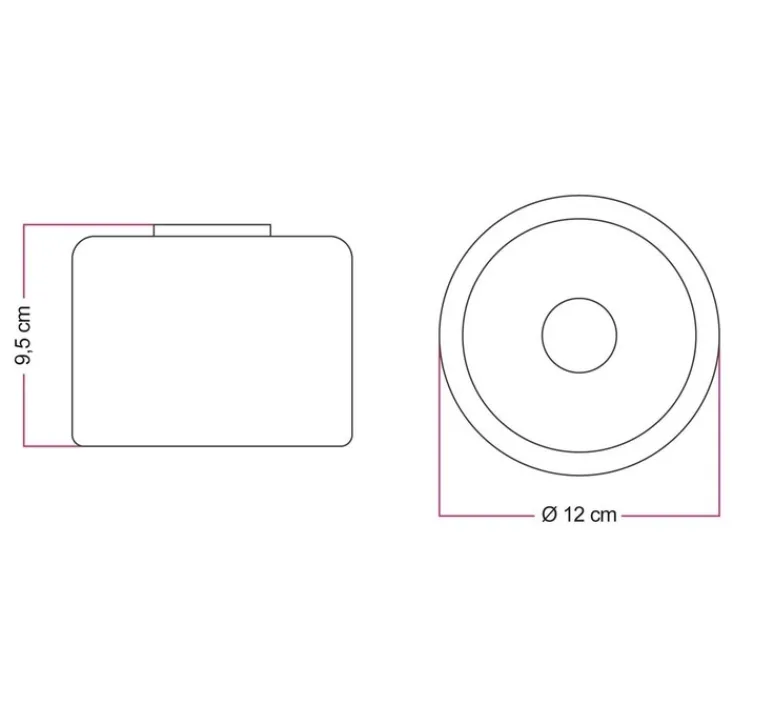 Plafonnier & Spot|Applique*Creative Cables Applique ou plafonnier, Ghost , , IP44, L12cm, H9cm- blanc et transparent