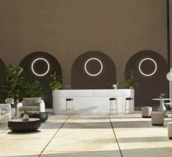 Applique ou plafonnier, Giotto, blanc, LED, dim, 3000K, 1800lm, Ø80cm, H7cm - Slide