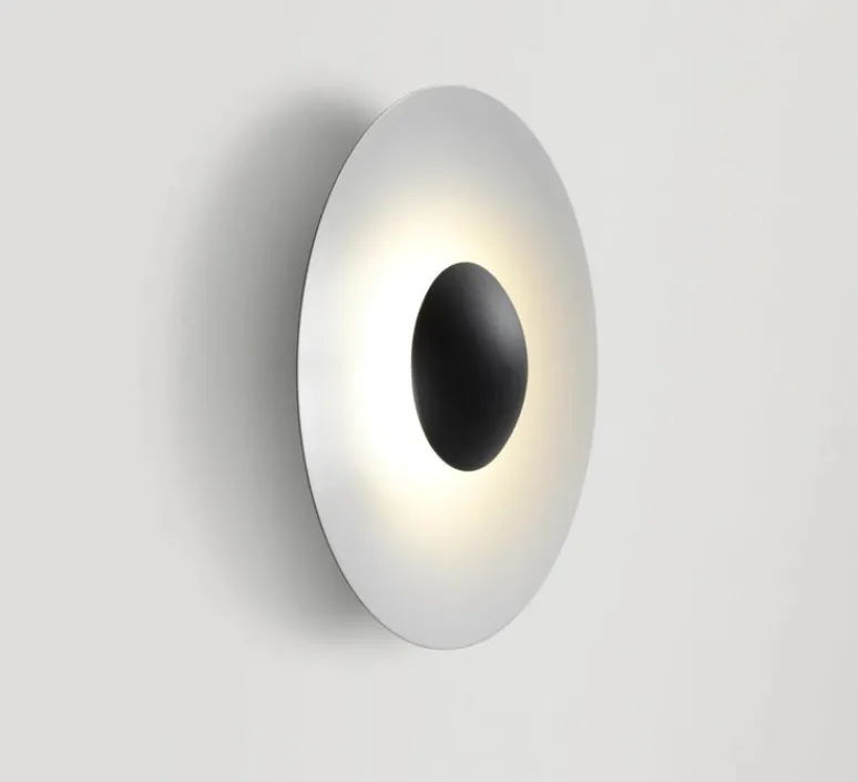 Applique|Plafonnier & Spot*Marset Applique ou plafonnier, Ginger 32C, blanc & noir, IP65, LED, dim, 2700K, 350 lm, Ø32cm, H32cm - blanc & noir