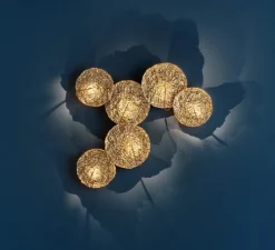 Applique*Catellani & Smith Applique ou plafonnier, Gold Moon, , LED, dim, 2700K, 378 lm, L83cm, H75cm - laiton