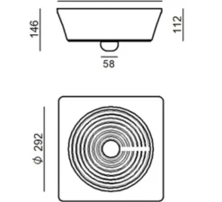 Plafonnier & Spot|Applique*Stilnovo Applique ou Plafonnier, Goletta, , L29,2cm, H14,6cm - blanc