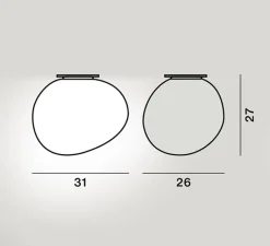 Plafonnier & Spot*Foscarini Applique ou plafonnier, Gregg Media, , L31cm, H27cm - blanc et blanc