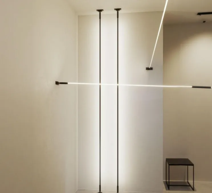 Applique ou plafonnier, Horizon, noir, LED, 3000K, 4704 lm, L500cm, H10cm - Beneito Faure