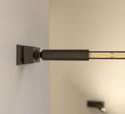 Applique ou plafonnier, Horizon, noir, LED, 3000K, 4704 lm, L500cm, H10cm - Beneito Faure