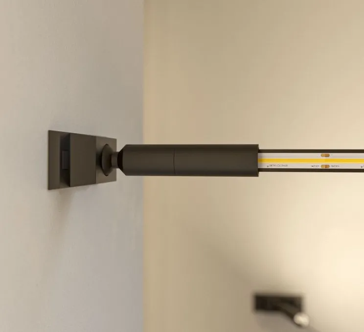 Applique ou plafonnier, Horizon, noir, LED, 3000K, 4704 lm, L500cm, H10cm - Beneito Faure