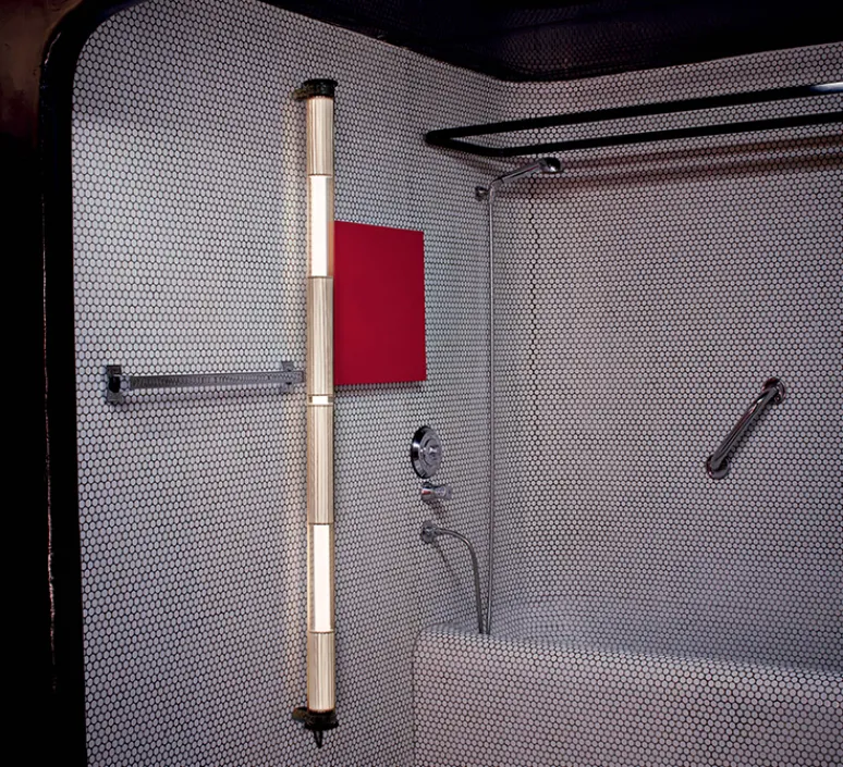 Applique*DCW éditions Paris Applique ou plafonnier, In The Tube 360-1000, , IP65, LED, 2700K, 570 lm, L100cm, H7cm - - maille argentée