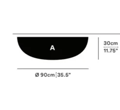 Applique*A-N-D Applique ou plafonnier, Iris, A, , LED, dim, 1-10V, 3000K, Ø60cm, H20cm - argent