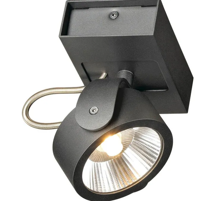 Applique ou plafonnier, Kalu, noir, LED, dim, 3000K, 1000 lm, L13cm, H8,9cm - SLV