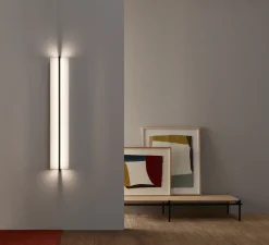 Applique ou plafonnier, Kontur 6416, blanc et noir, LED, 2700K, 2907lm, L20cm, H122cm - Vibia