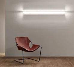 Applique ou plafonnier, Kontur 6416, blanc et noir, LED, 2700K, 2907lm, L20cm, H122cm - Vibia