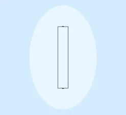 Applique ou plafonnier, Kontur 6444, blanc et noir, LED, 2700K, 2165lm, L15cm, H92cm - Vibia