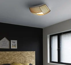 Plafonnier & Spot|Applique*Secto Design Applique ou plafonnier, Kuulto 9100, , LED, dim, 3000K, 3100 lm, Ø52cm, H15cm - Laminé noir