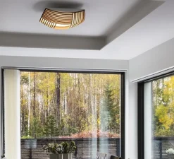Plafonnier & Spot|Applique*Secto Design Applique ou plafonnier, Kuulto 9100, , LED, dim, 3000K, 3100 lm, Ø52cm, H15cm - Laminé noir