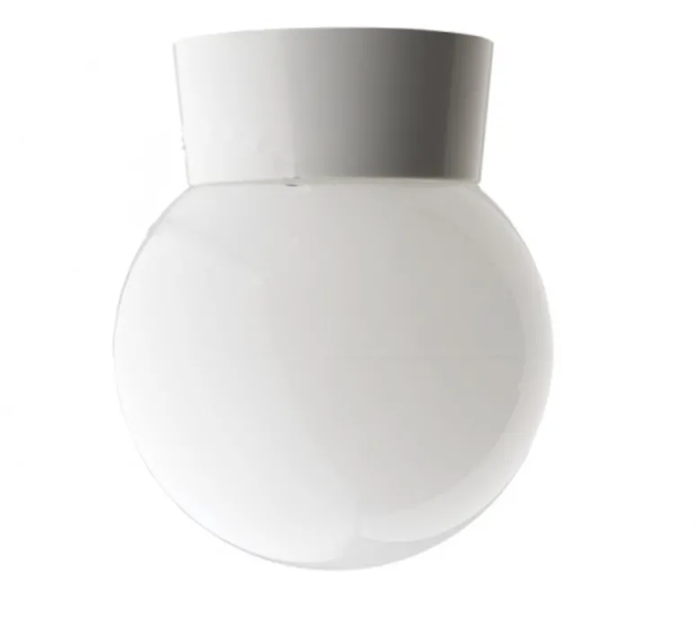 Applique|Plafonnier & Spot*Zangra Applique ou plafonnier, Light.072, avec glass006, , Ø14,5cm, H17,5cm - blanc