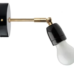 Applique ou plafonnier, light.036, laiton, verre opalin, L21,5cm, H10cm - Zangra