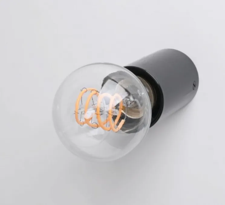 Applique ou plafonnier, light.030 mini, noir brillant, Ø4,5cm, H7cm - Zangra