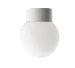 Plafonnier & Spot|Applique*Zangra Applique ou plafonnier, light.o.016, , globe plastique opal glass013, porcelaine, IP54, Ø16cm, H21cm - BLANC