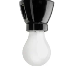 Plafonnier & Spot|Applique*Zangra Applique ou plafonnier, light.020, porcelaine e, Ø7,5cm, H6cm - noir