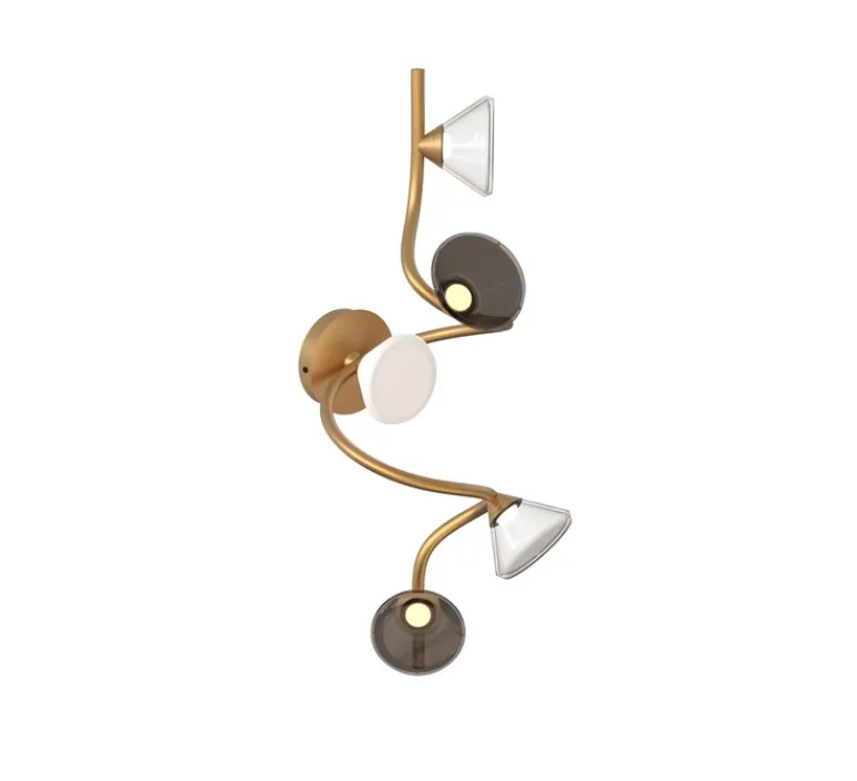 Applique*Tooy Applique ou plafonnier, Linfa 565.45, , IP40, LED, dim, 2700K, 1750 lm, L25cm, H78cm - or chaud
