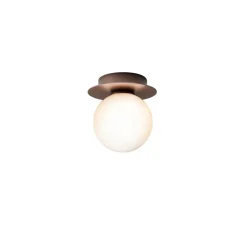 Plafonnier & Spot|Applique*Nuura Applique ou plafonnier, Liila 1 small, , IP44, Ø14cm, H14,9cm - bronze, verre opal