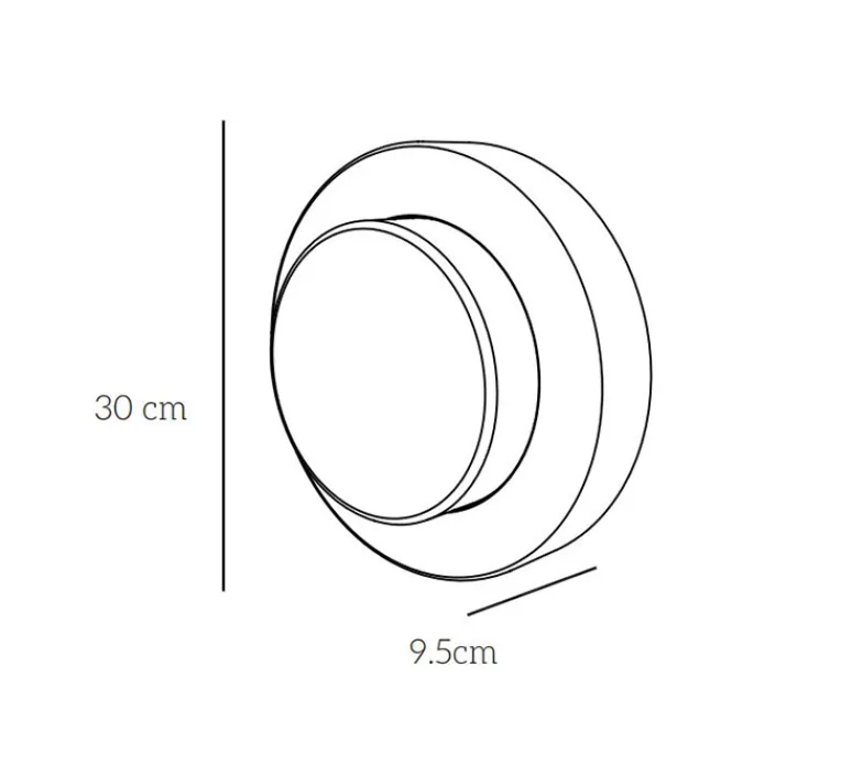 Plafonnier & Spot|Applique*Eno Studio Applique ou plafonnier, Lia, , IP44, Ø30cm, H9,5cm - argent et blanc