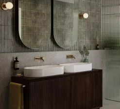 Applique ou plafonnier, LOCHAN, laiton, IP44, Ø8,5cm, H11cm - Tala