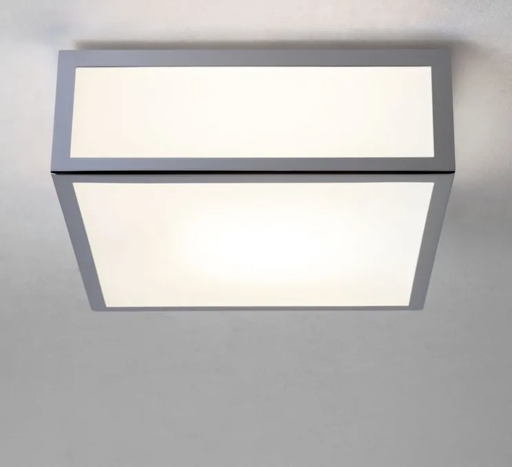 Applique ou plafonnier, Mashiko 200 square, chrome poli, L20cm, H20cm - Astro