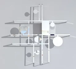 Plafonnier & Spot|Applique*Axolight Applique ou plafonnier, Manifesto, , LED, dim, 2700K, 2020 lm, Ø61cm, H61cm - Miroir