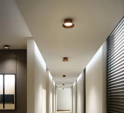 Plafonnier & Spot|Applique*Estiluz Applique ou plafonnier, Maine A-3410L, , LED, 2700K, Ø18,5cm, H7,4cm - cuivre métallique