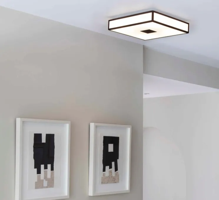 Applique ou plafonnier, Mashiko 400 Square, bronze, IP44, L40cm, H8,7cm - Astro Lighting