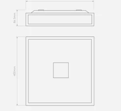 Applique ou plafonnier, Mashiko 400 Square, bronze, IP44, L40cm, H8,7cm - Astro Lighting