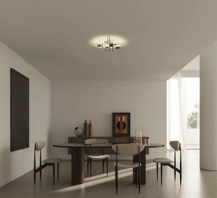 Applique ou plafonnier, Manifesto, noir, LED, dim, 2700K, 2020 lm, Ø61cm, H61cm - Axolight